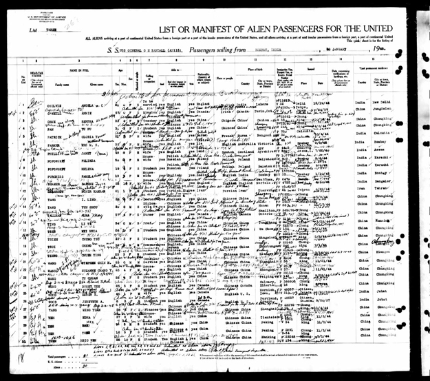 SS George M Randall passenger list